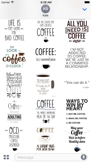 Morning Coffee Quotes Sticker Pack Emoji(圖3)-速報App