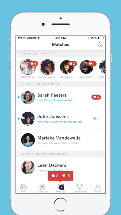 Wing: Be nice, Break the ice