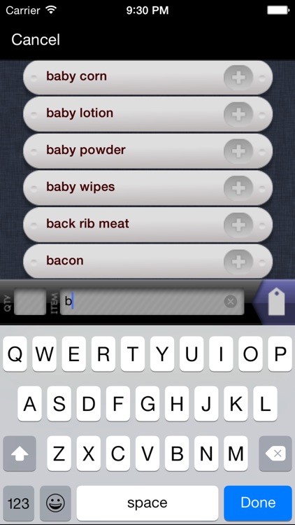 Simple Grocery List