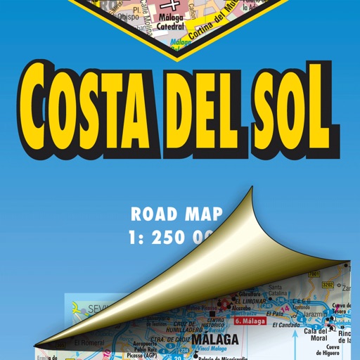 Costa del Sol. Road map icon