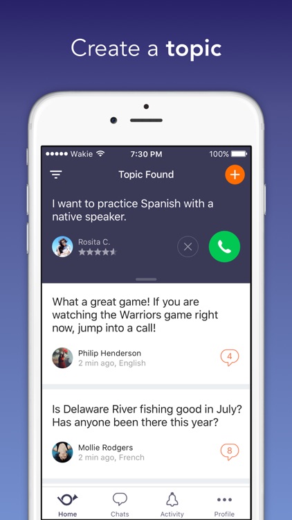 Wakie Community—Talk to People