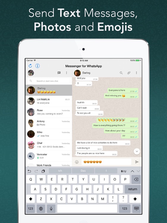 Messenger for WhatsApp - App for iPad