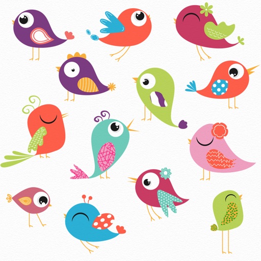 Colored Birds Stickers icon