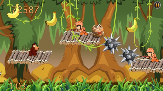 Banana Monkey Jungle Run Game - Gorilla Kong Lite(圖2)-速報App