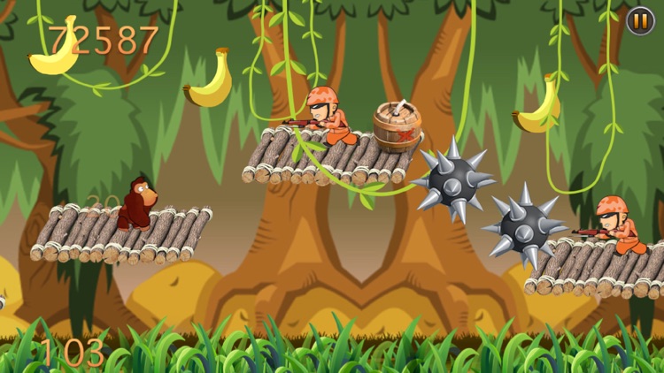 Banana Monkey Jungle Run Game - Gorilla Kong Lite