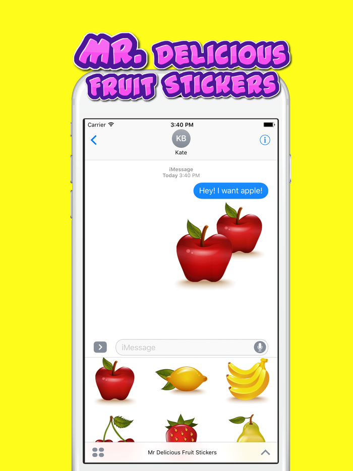 Mr. Delicious Fruit Stickers  Healthy Fruit