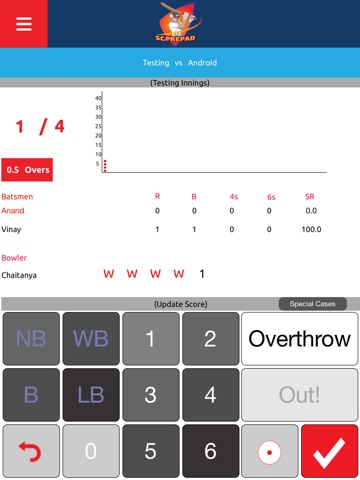 Scorepad for Cricket screenshot 4
