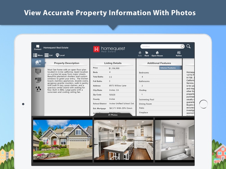 Homequest Real Estate for iPad