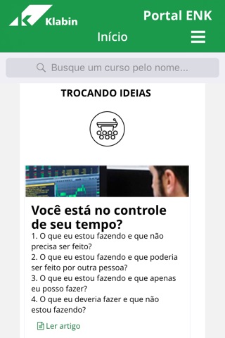 Portal Escola de Negócios Klabin screenshot 2