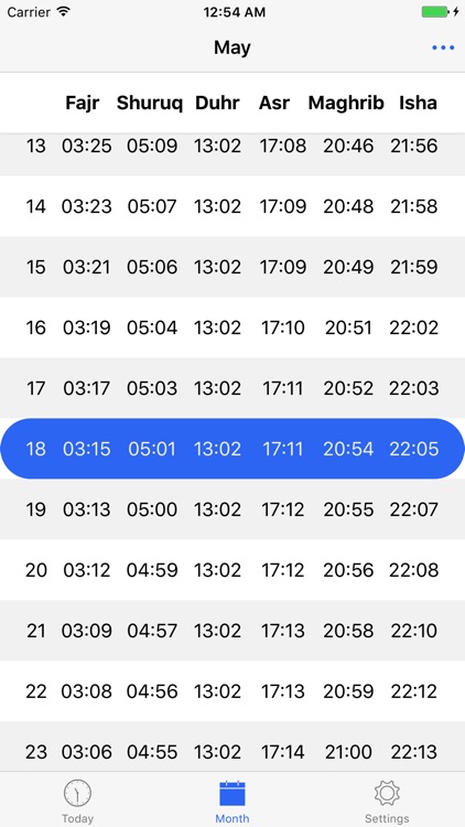 London Prayer Times