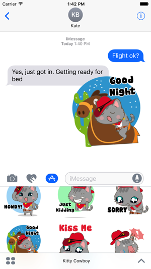 Kitty Cowboy Stickers for iMessage(圖1)-速報App