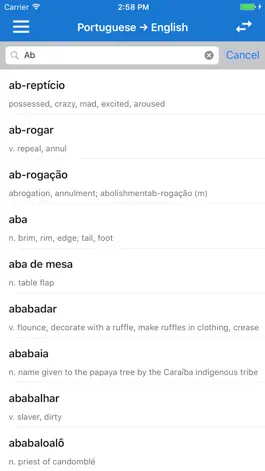 Game screenshot English Portuguese Dictionary hack