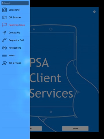 PSA Client Services screenshot 2