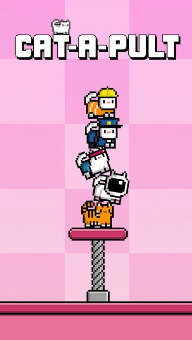 Cat-A-Pult: Endless stacking of 8-bit kittens Screenshot 1