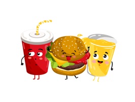 Make your daily messages and conversations tasty with these yummy Foodastic food stickers