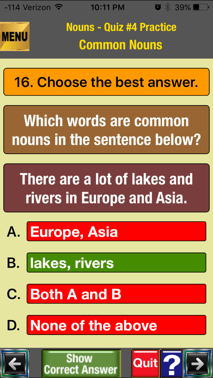 easyLearn Nouns  in English Grammar