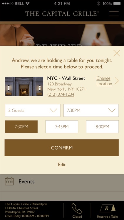 The Capital Grille Concierge
