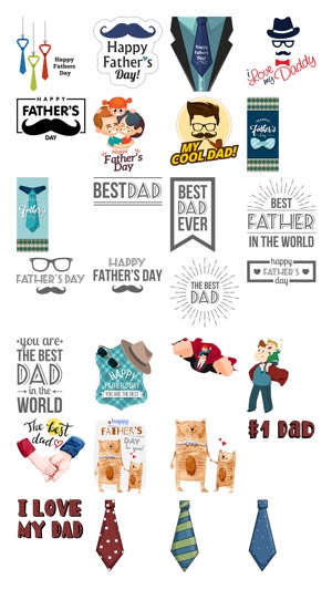 Father’s Day Stickers #1-Illustrated and Photo Art(圖3)-速報App