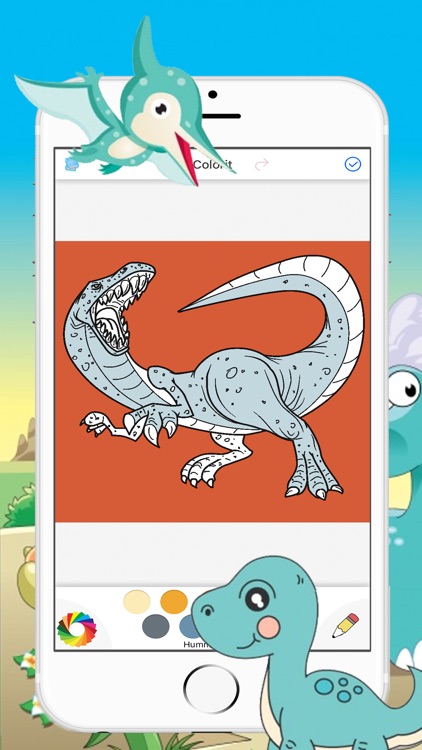 Dinosaurs Drawing Coloring Pages for kids screenshot-3