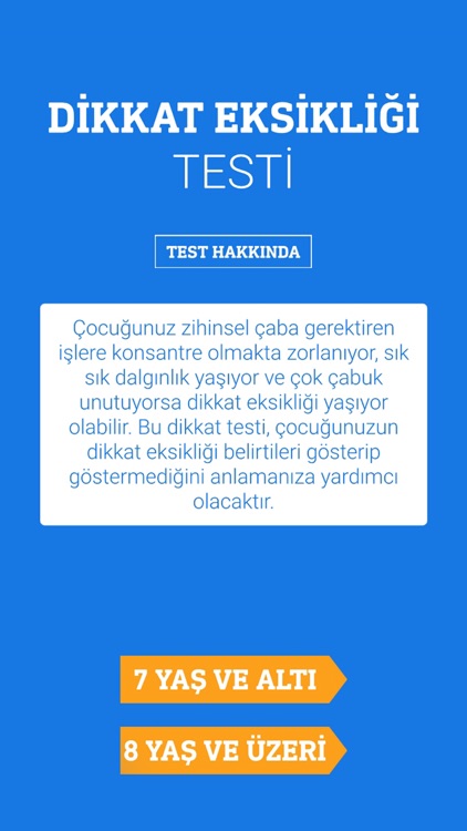 Dikkat Eksikliği Testi