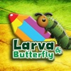 Larva & Butterfly, bug coloring game