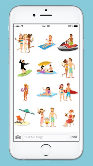 Beach Vacation Summer Fun & Friends Sticker Pack(圖3)-速報App