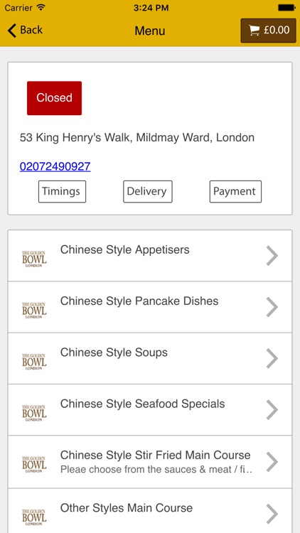 The Golden Bowl London