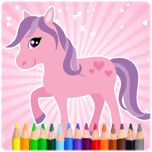 Pony Colouring and Painting Book Full icon