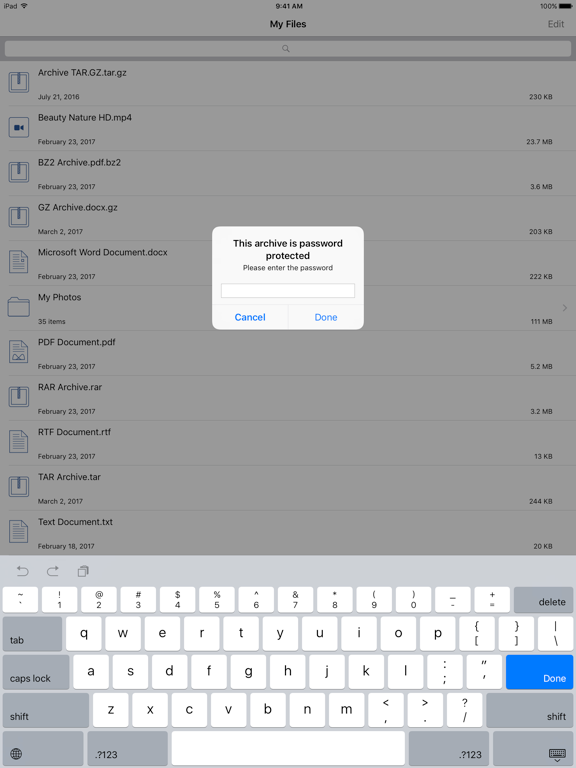 Screenshot #4 for Archiver for iPad