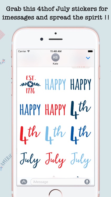 Animated 4th Of July Stickers For iMessage screenshot-3
