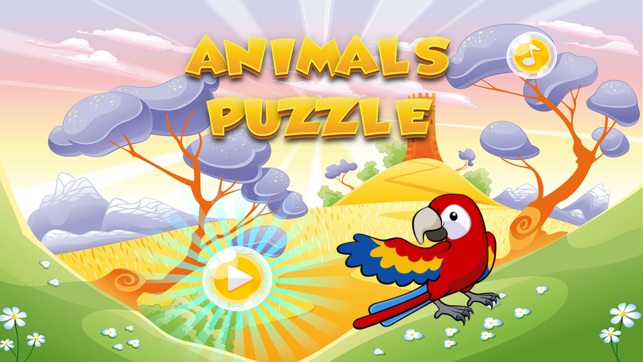 Kids Learn Vocabulary Animals Puzzle(圖1)-速報App