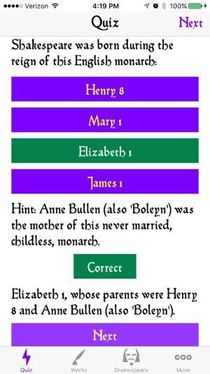 ShakesQuiz: Shakespeare quiz & complete works(圖1)-速報App