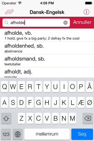 Gyldendal's English Danish Dictionary - Mini screenshot 2
