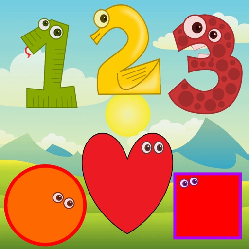 Learning Numbers And Shapes | with voice and game icon