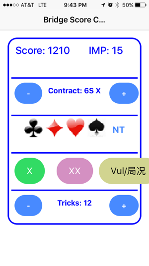 Bridge Score Calculator