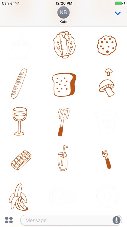 Animated Cute Food Stickers