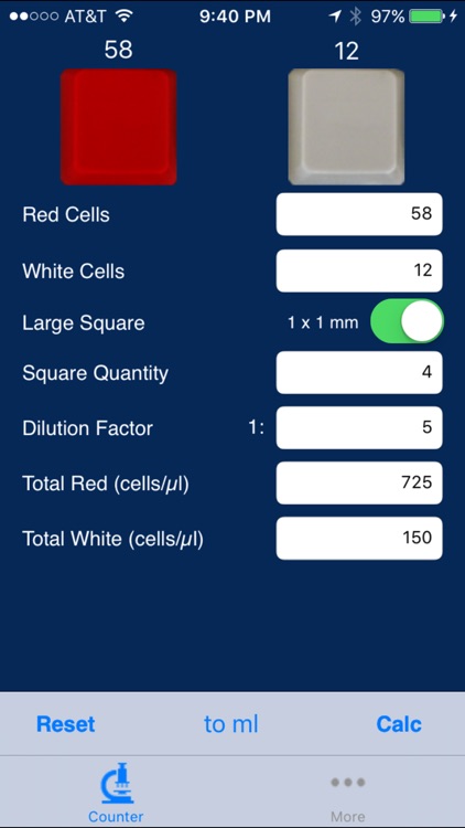 Hemocytometer Calculator