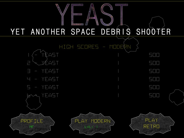 Yeast - Yet another Space Debris Shooter