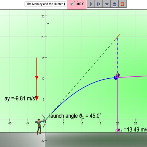 Hunter and Monkey Projectile