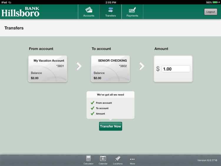 Hillsboro Bank for iPad screenshot-3