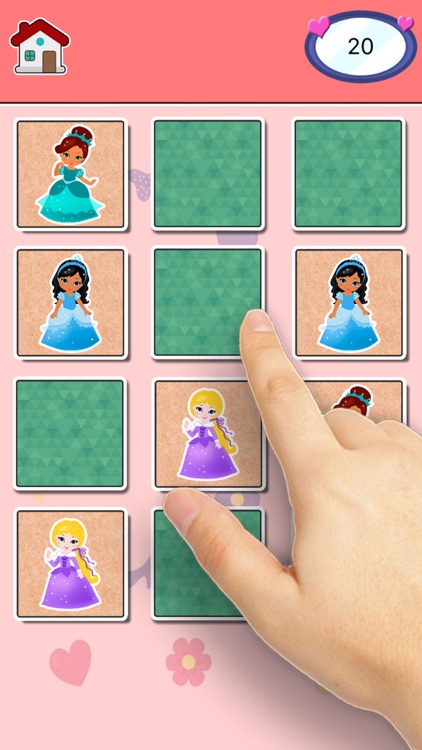 Princesses Find the Pairs Learning Game for 3 – 5