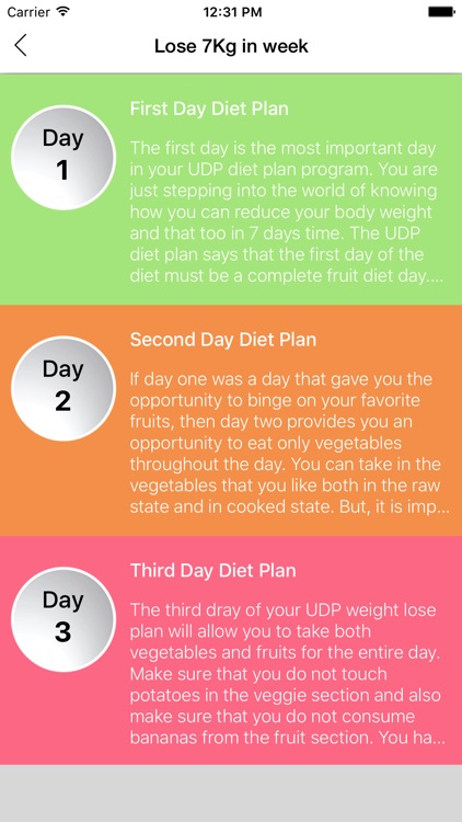 7 Day Diet Plan For Weight Loss screenshot-2