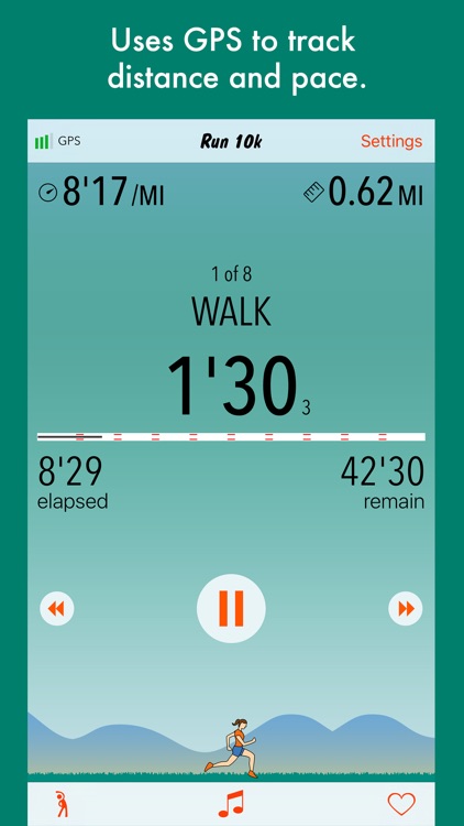 Run 10k - interval training program + stretches