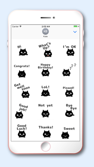 Blackcat Moji 2 Kawaii emoji(圖2)-速報App