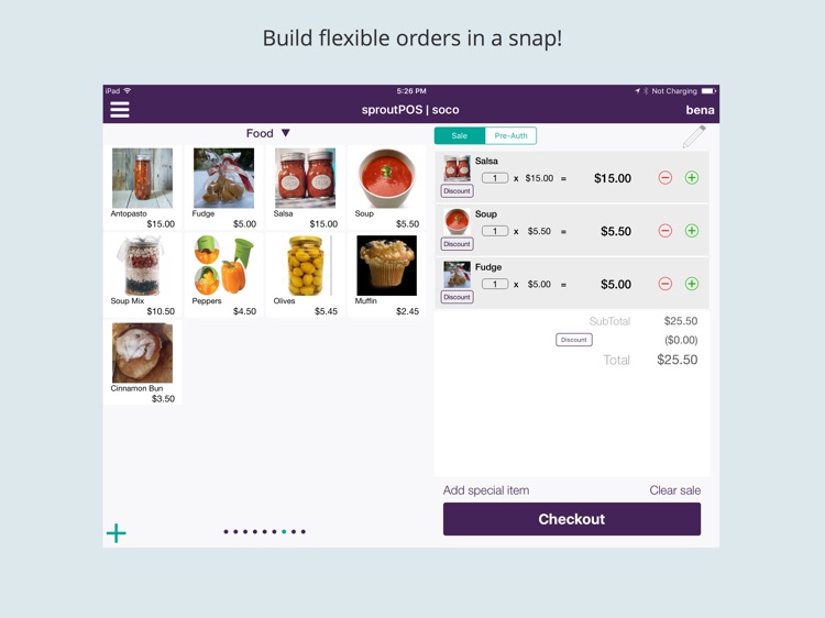 sproutPOS Mobile Point Of Sale for iPad