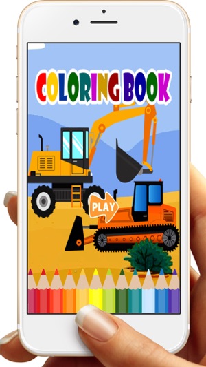 Excavator Backhoe Coloring Book Games fo