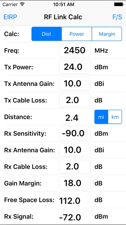RF Link Calc
