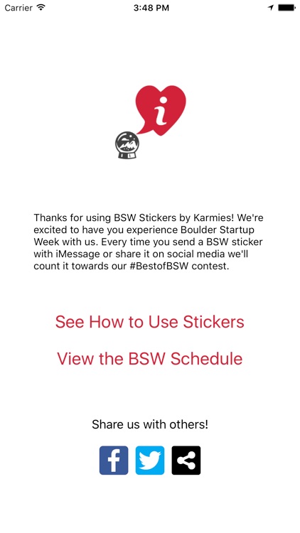 BSW Stickers for Boulder Startup Week 2017