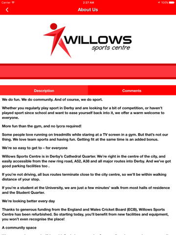 Willows Sports Centre screenshot 2