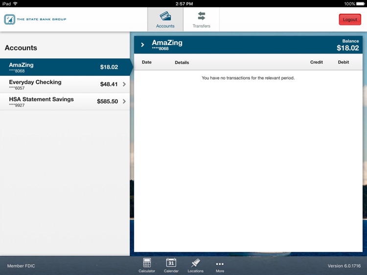 TSBG Mobile Banking for iPad